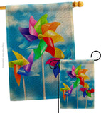 Pinwheels - Fun In The Sun Summer Vertical Impressions Decorative Flags HG192642 Made In USA