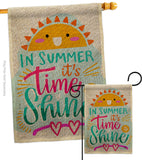 Time To Shine - Fun In The Sun Summer Vertical Impressions Decorative Flags HG192656 Made In USA