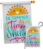 Time To Shine - Fun In The Sun Summer Vertical Impressions Decorative Flags HG192656 Made In USA