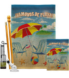 Vamonos de Playa - Fun In The Sun Summer Vertical Impressions Decorative Flags HG120025 Made In USA