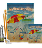 Vamonos de Playa - Fun In The Sun Summer Vertical Impressions Decorative Flags HG120025 Made In USA