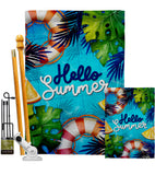 Hello Cool Summer - Fun In The Sun Summer Horizontal Impressions Decorative Flags HG120247 Made In USA