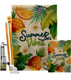 Tropical Vibes - Fun In The Sun Summer Horizontal Impressions Decorative Flags HG130398 Made In USA