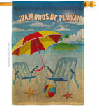 Vamonos de Playa - Fun In The Sun Summer Vertical Impressions Decorative Flags HG120025 Made In USA