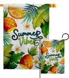 Tropical Vibes - Fun In The Sun Summer Horizontal Impressions Decorative Flags HG130398 Made In USA