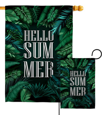 Hello Summer - Fun In The Sun Summer Vertical Impressions Decorative Flags HG190070 Made In USA