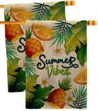 Tropical Vibes - Fun In The Sun Summer Horizontal Impressions Decorative Flags HG130398 Made In USA