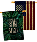 Hello Summer - Fun In The Sun Summer Vertical Impressions Decorative Flags HG190070 Made In USA