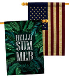 Hello Summer - Fun In The Sun Summer Vertical Impressions Decorative Flags HG190070 Made In USA