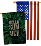 Hello Summer - Fun In The Sun Summer Vertical Impressions Decorative Flags HG190070 Made In USA