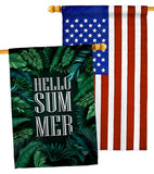 Hello Summer - Fun In The Sun Summer Vertical Impressions Decorative Flags HG190070 Made In USA