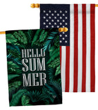 Hello Summer - Fun In The Sun Summer Vertical Impressions Decorative Flags HG190070 Made In USA