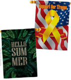 Hello Summer - Fun In The Sun Summer Vertical Impressions Decorative Flags HG190070 Made In USA