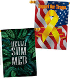 Hello Summer - Fun In The Sun Summer Vertical Impressions Decorative Flags HG190070 Made In USA