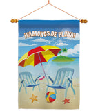 Vamonos de Playa - Fun In The Sun Summer Vertical Impressions Decorative Flags HG120025 Made In USA