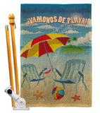 Vamonos de Playa - Fun In The Sun Summer Vertical Impressions Decorative Flags HG120025 Made In USA