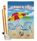 Vamonos de Playa - Fun In The Sun Summer Vertical Impressions Decorative Flags HG120025 Made In USA