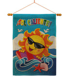 ¡Sol Caliente! - Fun In The Sun Summer Vertical Impressions Decorative Flags HG120026 Made In USA
