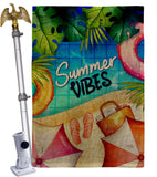 Summer Pool Vibes - Fun In The Sun Summer Horizontal Impressions Decorative Flags HG120246 Made In USA