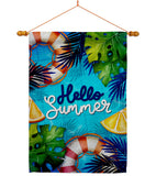 Hello Cool Summer - Fun In The Sun Summer Horizontal Impressions Decorative Flags HG120247 Made In USA