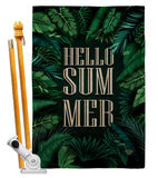 Hello Summer - Fun In The Sun Summer Vertical Impressions Decorative Flags HG190070 Made In USA