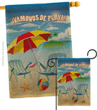 Vamonos de Playa - Fun In The Sun Summer Vertical Impressions Decorative Flags HG120025 Made In USA