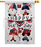 July 4 Gnome - Bugs Frogs Garden Friends Vertical Impressions Decorative Flags HG120305 Made In USA