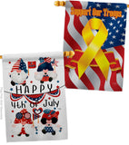 July 4 Gnome - Bugs Frogs Garden Friends Vertical Impressions Decorative Flags HG120305 Made In USA