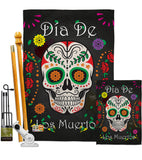 Dia de los Muertos - Halloween Fall Vertical Impressions Decorative Flags HG112009 Made In USA