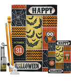 Halloween Happy - Halloween Fall Vertical Impressions Decorative Flags HG112060 Made In USA