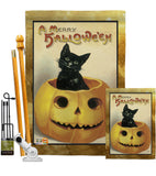 Merry Halloween - Halloween Fall Vertical Impressions Decorative Flags HG112065 Made In USA