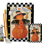 Jack-O-Lantern Witch - Halloween Fall Vertical Impressions Decorative Flags HG112070 Made In USA