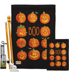 Pumpkins Boo - Halloween Fall Vertical Impressions Decorative Flags HG112071 Made In USA