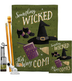 Something Wicked - Halloween Fall Vertical Impressions Decorative Flags HG112082 Made In USA