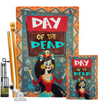 Joyful Day of Dead - Halloween Fall Vertical Impressions Decorative Flags HG112092 Made In USA