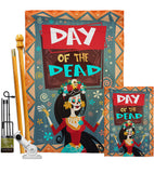 Joyful Day of Dead - Halloween Fall Vertical Impressions Decorative Flags HG112092 Made In USA