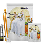 Ghost Cat - Halloween Fall Vertical Impressions Decorative Flags HG112097 Made In USA