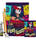 La Calavera Catrina - Halloween Fall Vertical Impressions Decorative Flags HG112102 Made In USA