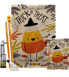 Candy Corn - Halloween Fall Vertical Impressions Decorative Flags HG112103 Made In USA