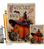 Witches Night - Halloween Fall Vertical Impressions Decorative Flags HG112117 Made In USA