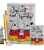 Sweet Candy Corns - Halloween Fall Vertical Impressions Decorative Flags HG130414 Made In USA