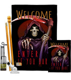 Enter If You Dare - Halloween Fall Vertical Impressions Decorative Flags HG137068 Made In USA