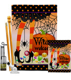 Witches Welcome - Halloween Fall Vertical Impressions Decorative Flags HG137069 Made In USA