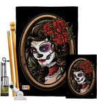 La Calavera Catrina - Halloween Fall Vertical Impressions Decorative Flags HG137086 Made In USA