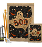 Ghoulish Boo - Halloween Fall Vertical Impressions Decorative Flags HG137095 Made In USA