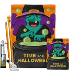Time for Halloween - Halloween Fall Vertical Impressions Decorative Flags HG137263 Made In USA