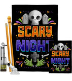 Scary Night - Halloween Fall Vertical Impressions Decorative Flags HG137296 Made In USA