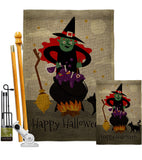 Casting Spells - Halloween Fall Horizontal Impressions Decorative Flags HG190173 Made In USA