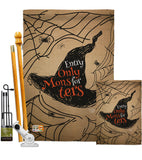 Entry Only For Monsters - Halloween Fall Vertical Impressions Decorative Flags HG191021 Made In USA