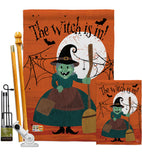 Witch is in! - Halloween Fall Vertical Impressions Decorative Flags HG191024 Made In USA